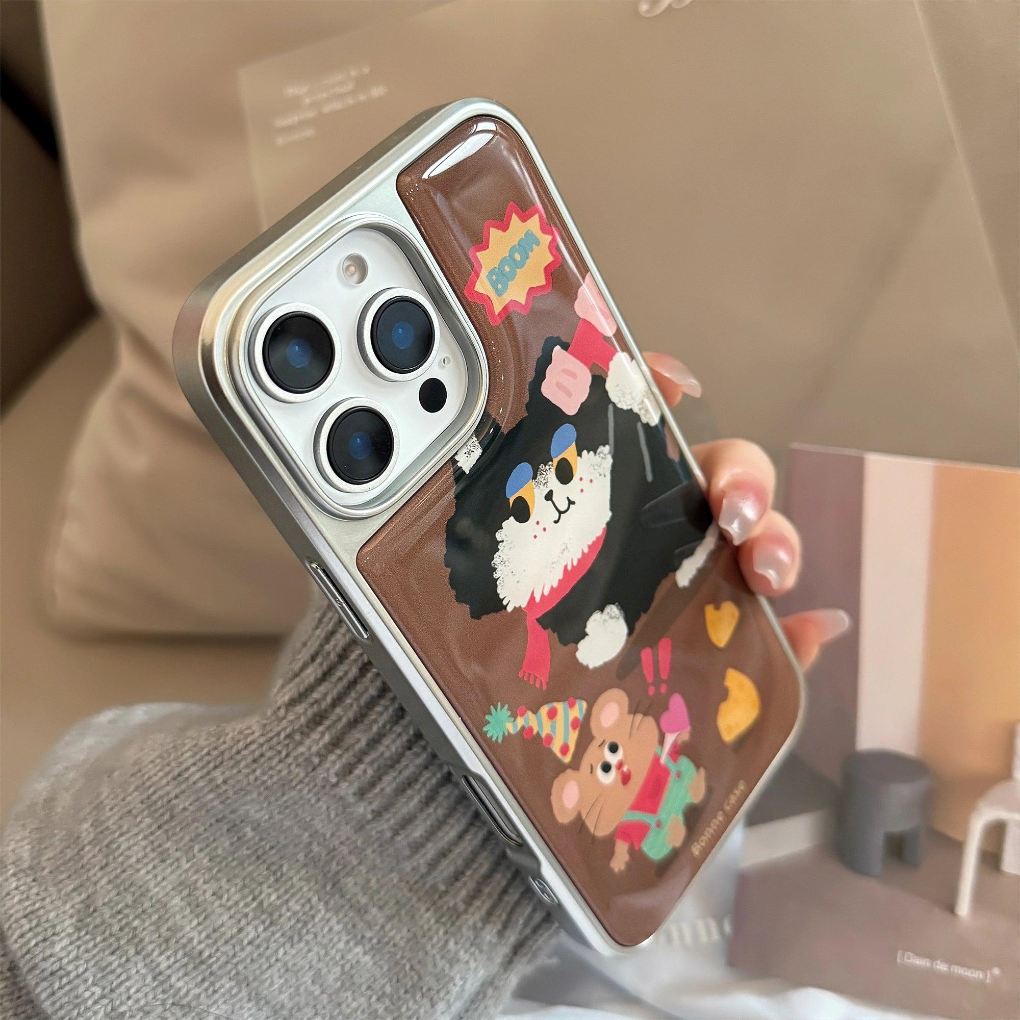 Black Cat Whack-a-Mouse - iPhone Case
